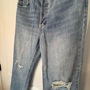 Pistola ripped straight leg jeans, high rise